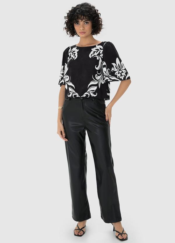 Enfim - Blusa Preto Ampla Arabesco 3