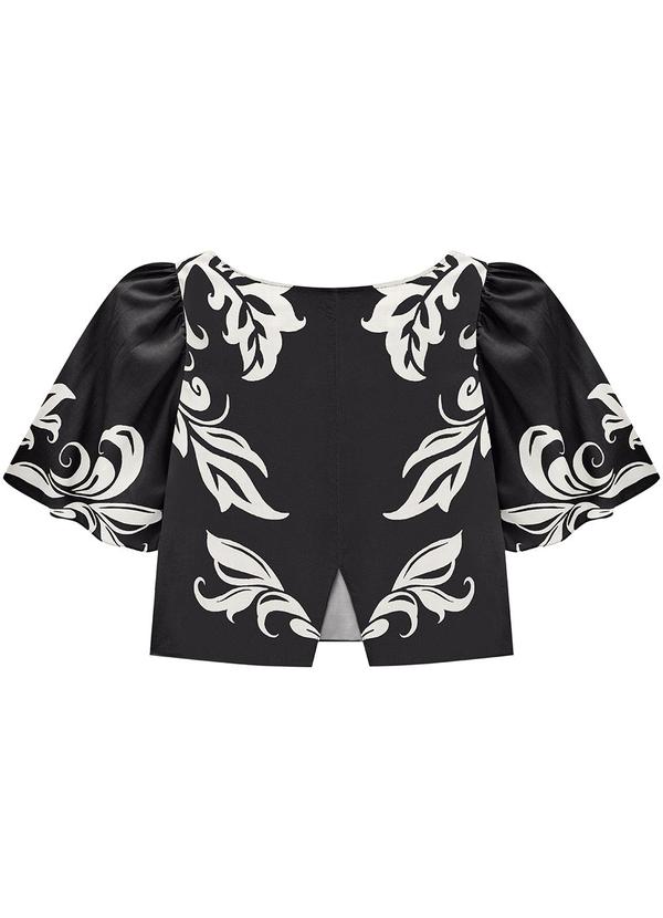 Enfim - Blusa Preto Ampla Arabesco 5