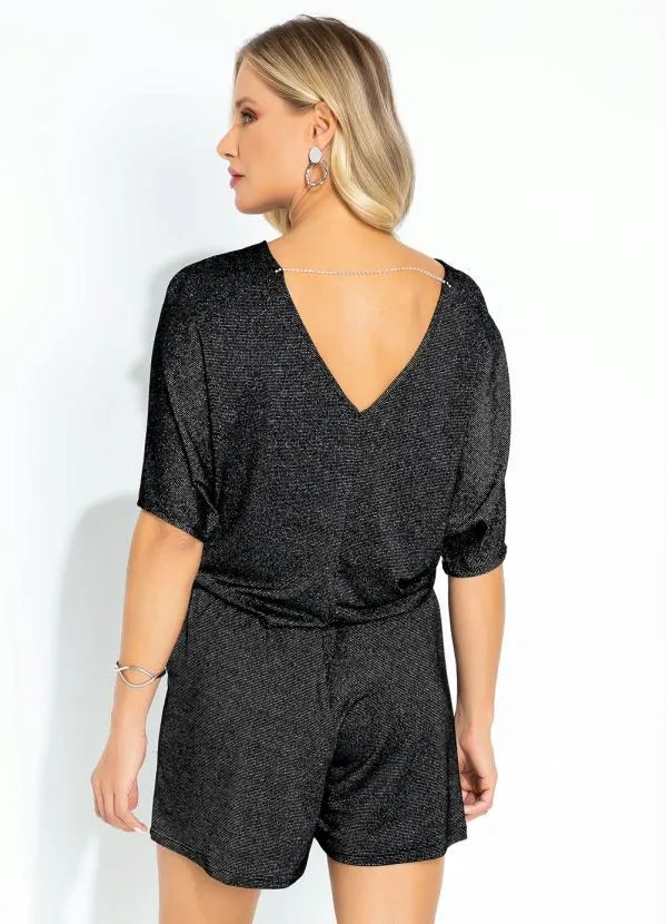 Rovitex - Blusa Preto com Corrente de Strass Rovitex 2