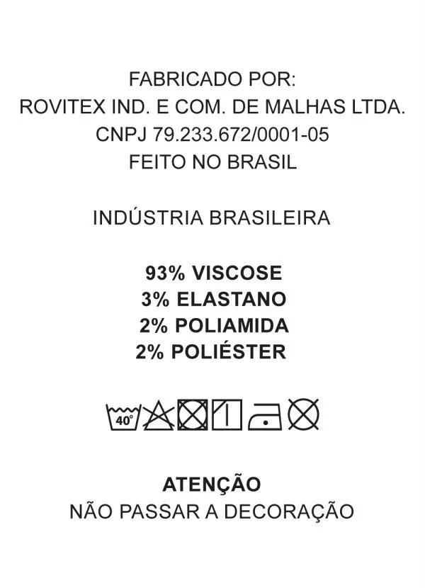 Rovitex - Blusa Preto com Corrente de Strass Rovitex 6
