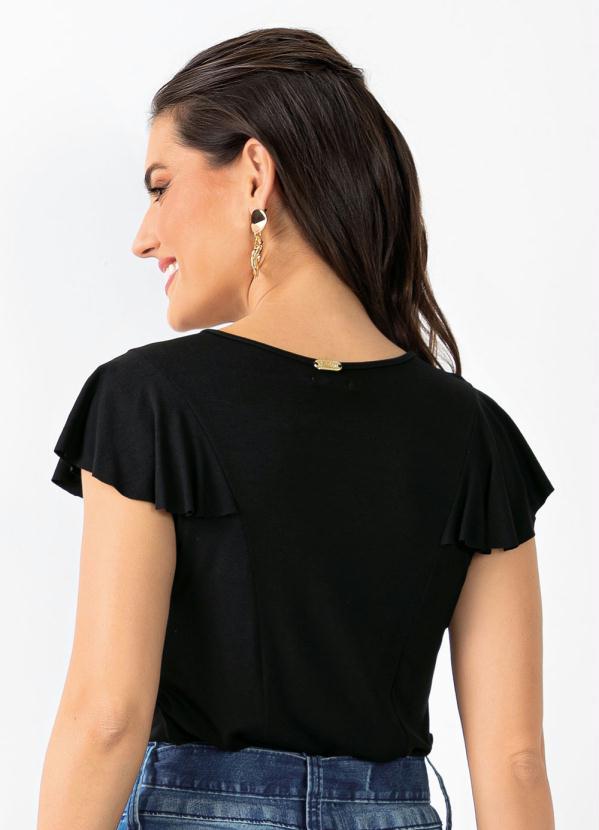 Quintess - Blusa Preto com Decote em Tule 2
