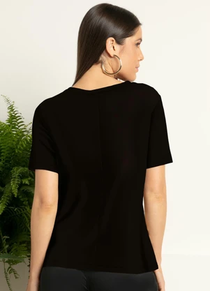 Quintess - Blusa Preto com Mangas Curtas - QUINTESS