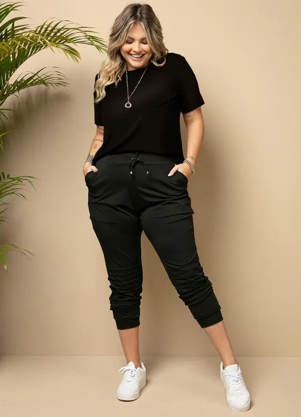 Quintess - Blusa Preto com Mangas Curtas 7