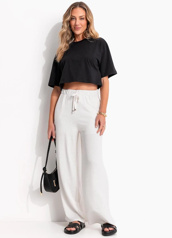 Quintess - Blusa Preto em Canelado 9