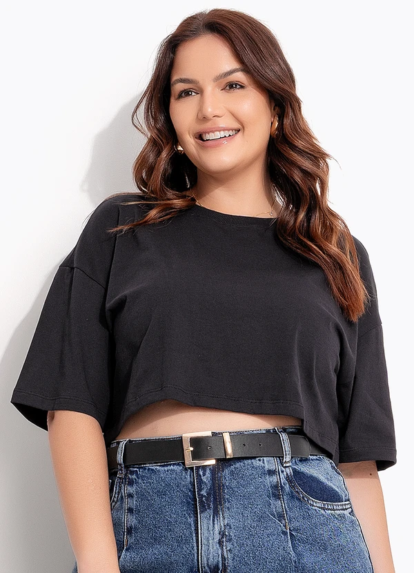 Quintess - Blusa Preto em Canelado 7