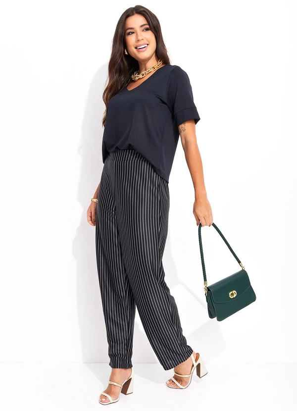 Bimini - Blusa Preto em Malha Crepe 3