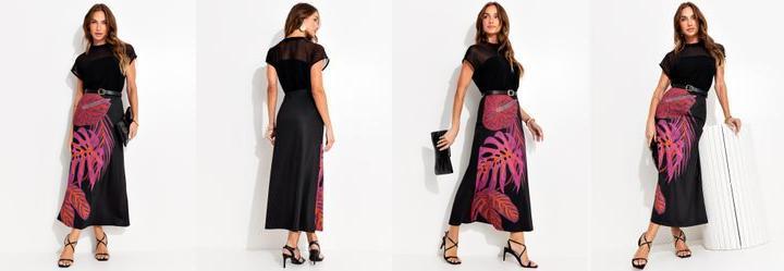 Blusa Preto em Malha Crepe