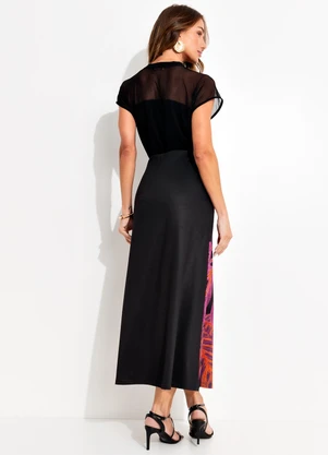 Quintess - Blusa Preto em Malha Crepe - QUINTESS