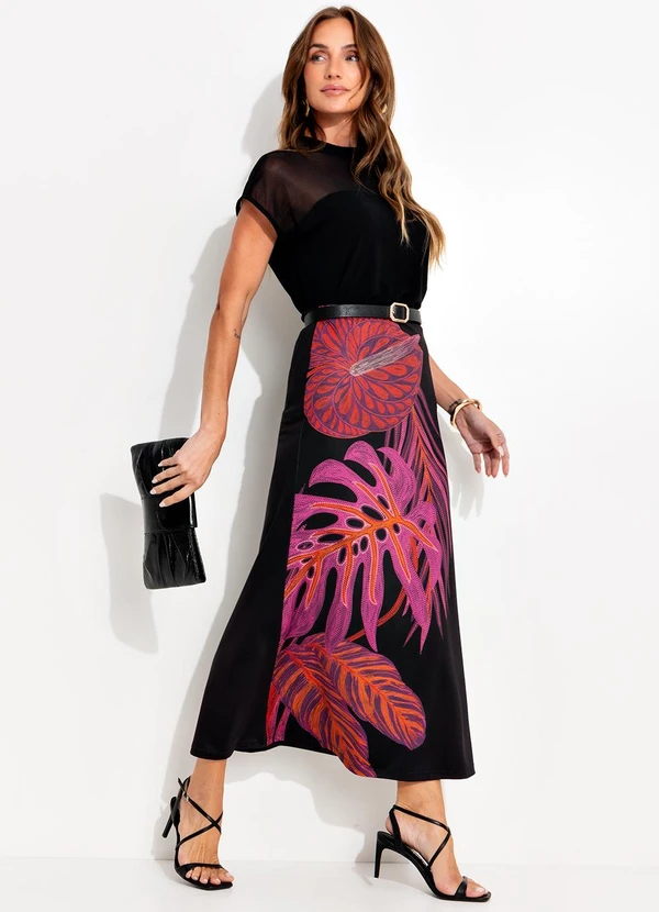 Quintess - Blusa Preto em Malha Crepe 3