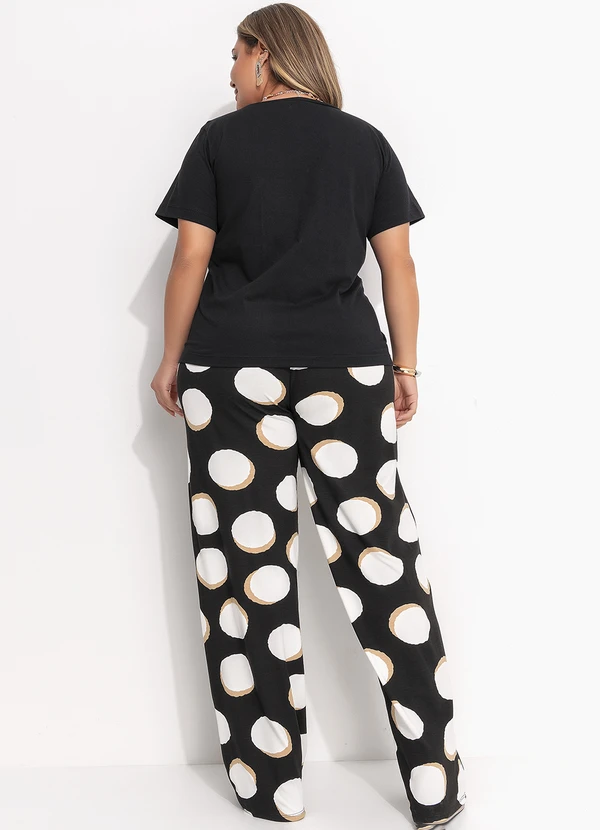 Quintess - Blusa Preto em Malha de Algodão Penteado 3