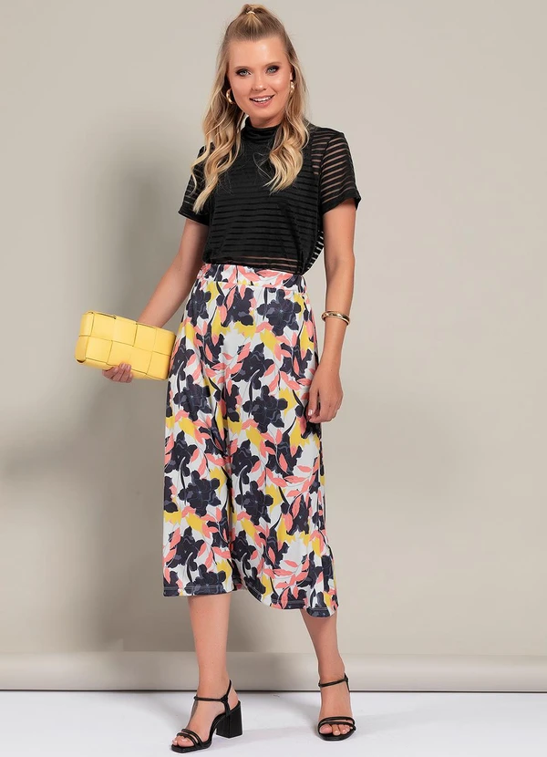 Moda Pop - Blusa Preto em Malha Devorê 3