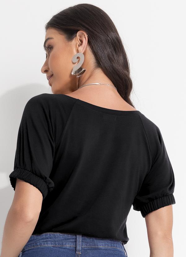 Quintess - Blusa Preto em Malha Viscotricot 2