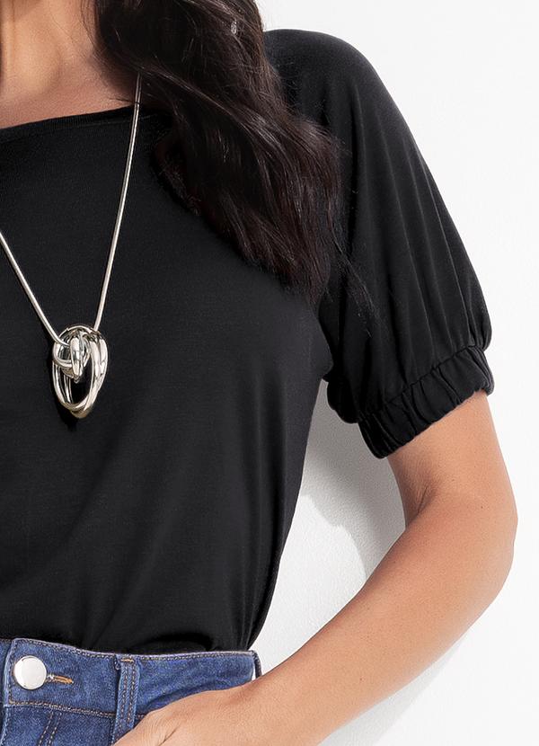 Quintess - Blusa Preto em Malha Viscotricot 5