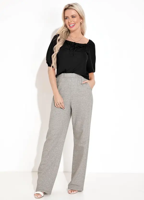 Moda Pop - Blusa Preto em Malha 3