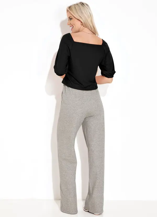 Moda Pop - Blusa Preto em Malha 4