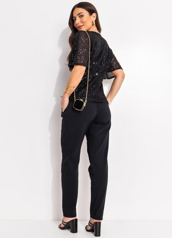 Quintess - Blusa Preto em Paetê 5