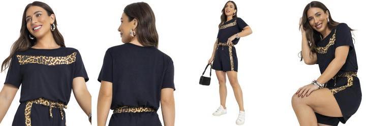 Blusa Preto em Poliviscose