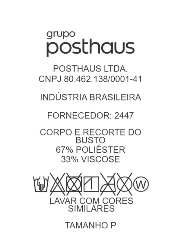 Moda Pop - Blusa Preto em Poliviscose 6