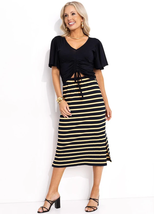 Bimini - Blusa Preto em Poliviscose 3