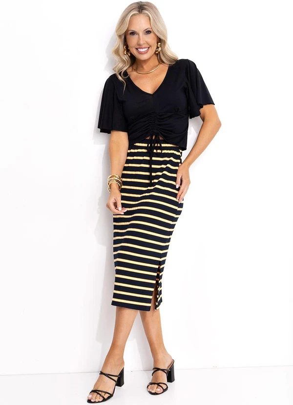 Bimini - Blusa Preto em Poliviscose 5