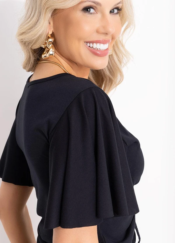 Bimini - Blusa Preto em Poliviscose 8