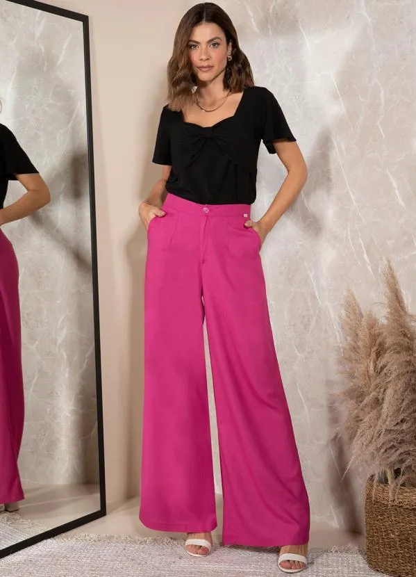 Quintess - Blusa Preto em Viscose Plana 3