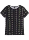 Malwee - Blusa Preto Floral em Viscose Stretch - variação: Preto