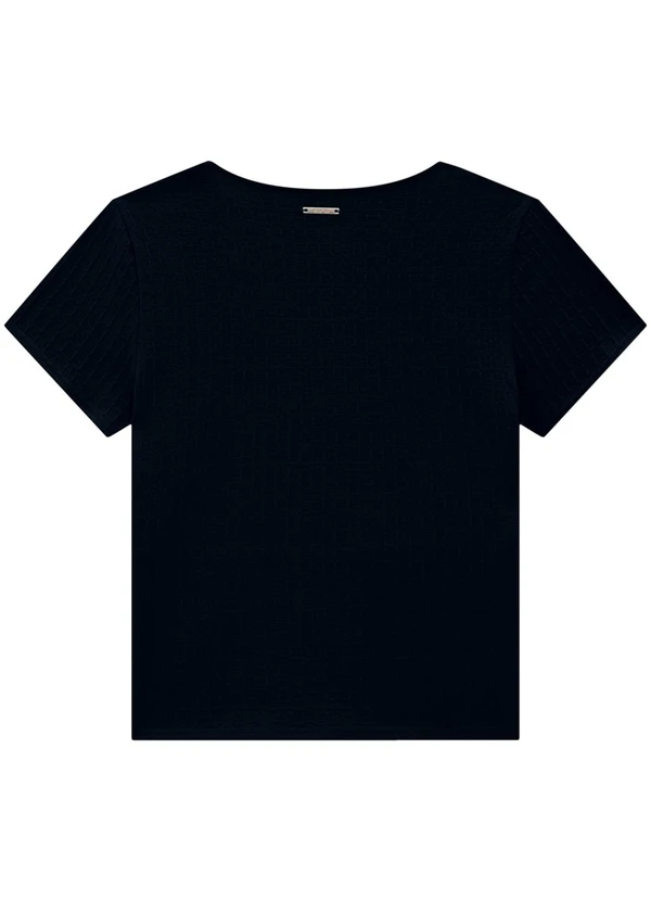 Enfim - Blusa Preto Justa em Malha Trabalhada 2