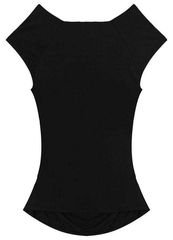 Malwee - Blusa Preto Justa Transpasse 2