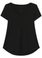 Malwee - Blusa Laranja Mullet em Viscose Conforto - variação: Preto