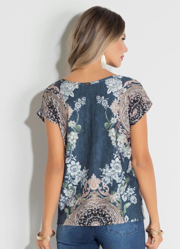 Quintess - Blusa Quintess Floral com Manga Curta 2