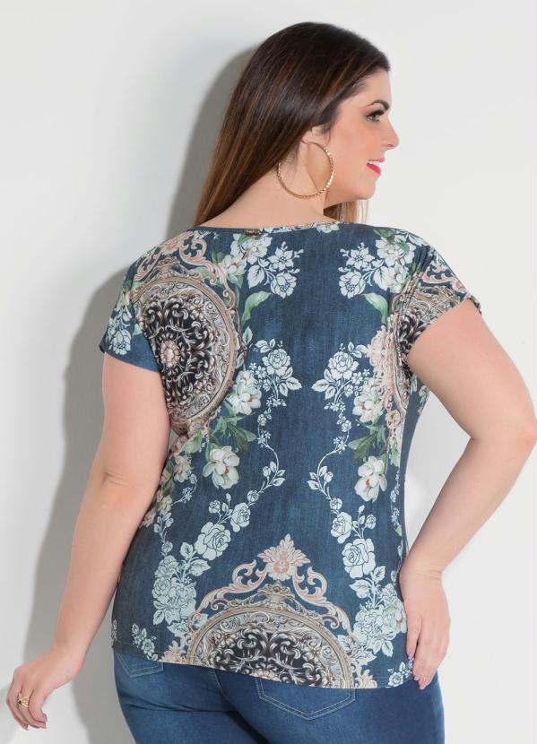 Quintess - Blusa Quintess Floral com Manga Curta 7