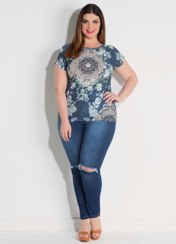 Quintess - Blusa Quintess Floral com Manga Curta 8