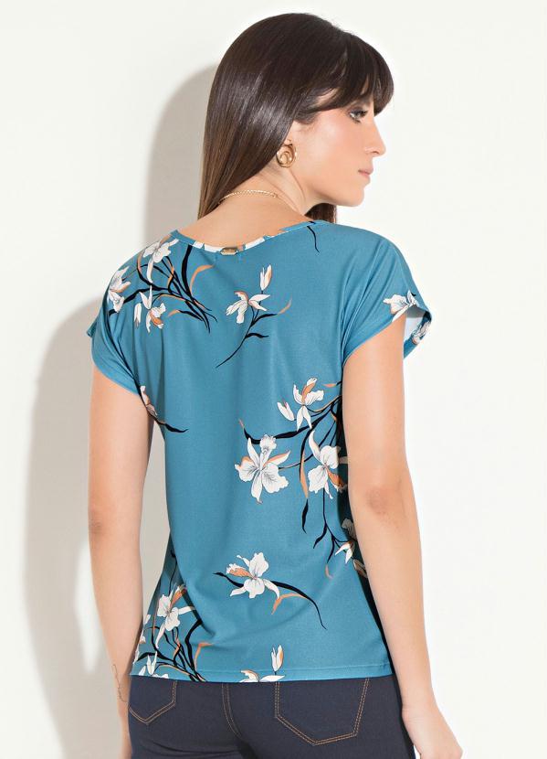 Quintess - Blusa Quintess Orquídeas com Mangas Curtas 2