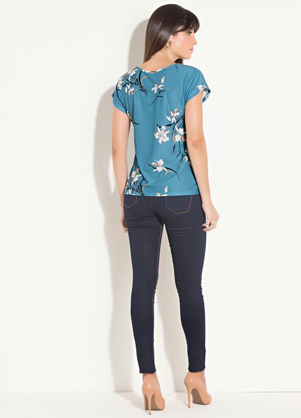 Quintess - Blusa Quintess Orquídeas com Mangas Curtas 4