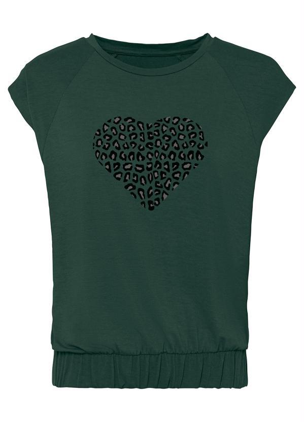 Outlet - Blusa Raglan com Elástico Verde Oliva 4