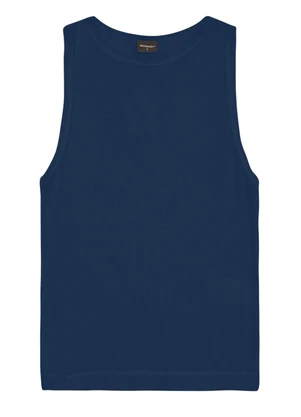 Essendi - Blusa Regata Feminina em Ribana Azul - ESSENDI