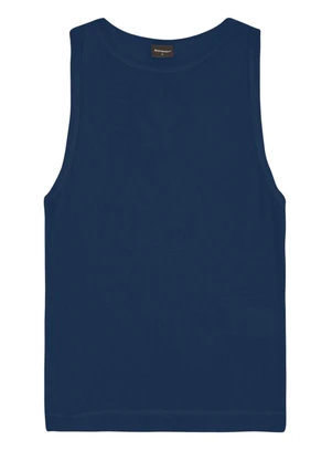 Essendi - Blusa Regata Feminina em Ribana Azul - ESSENDI