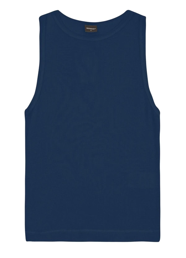Essendi - Blusa Regata Feminina em Ribana Azul