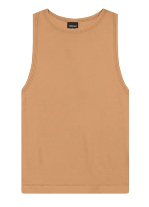Essendi - Blusa Regata Feminina em Ribana Marrom - ESSENDI