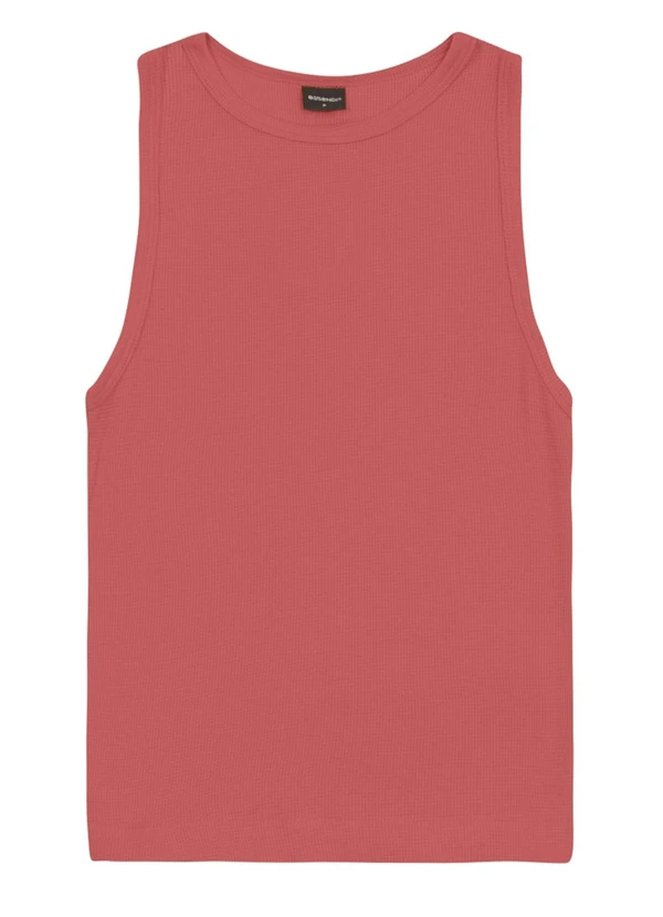 Essendi - Blusa Regata Feminina em Ribana Rosa