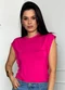 Doce Tom - Blusa Regata Malha com Ombreiras Off - variação: Pink