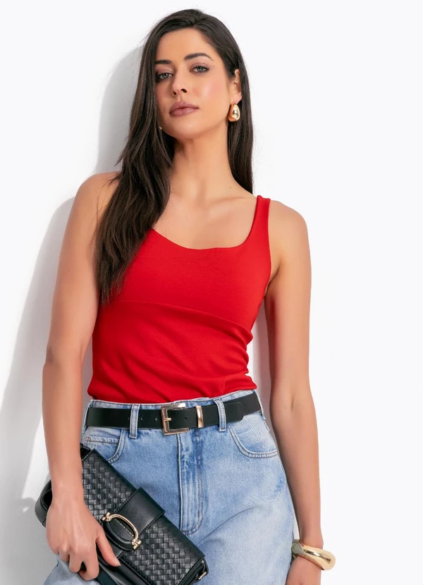 Colcci - Blusa Regata Vermelho