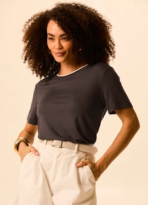 Malwee - Blusa Regular em Moletinho Café - MALWEE