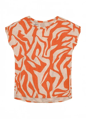 Malwee - Blusa Regular Orgânica em Viscose Laranja - MALWEE
