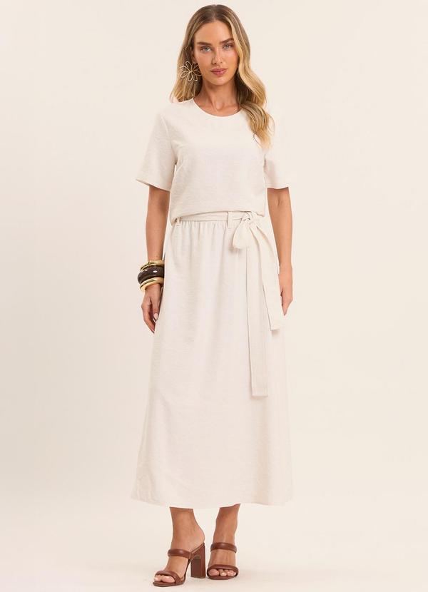 Doce Trama - Blusa Reta Brisamar com Decote Redondo Branco 3