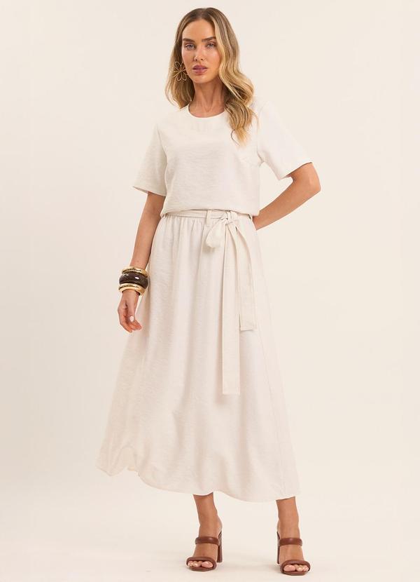 Doce Trama - Blusa Reta Brisamar com Decote Redondo Branco 5