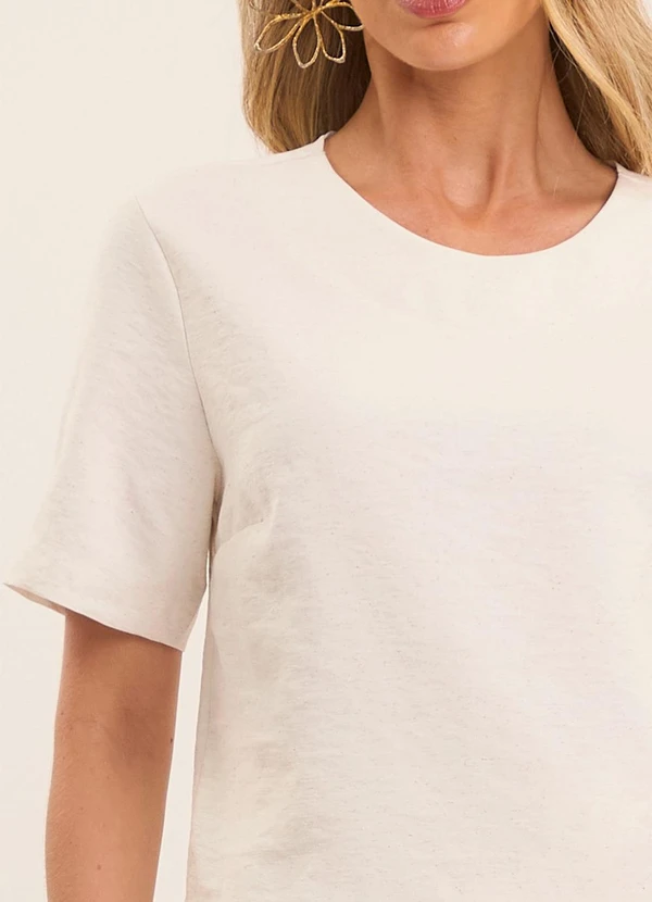 Doce Trama - Blusa Reta Brisamar com Decote Redondo Branco 6