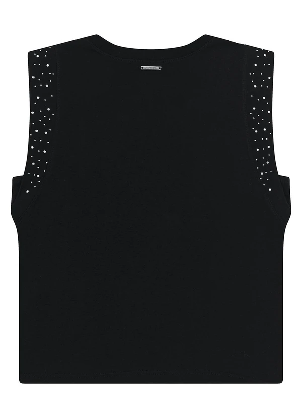 Enfim - Blusa Reta com Strass Preto 2
