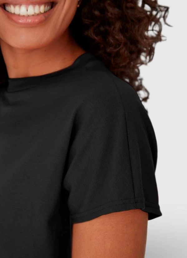 Malwee - Blusa Reta Comfy Touch Preto 3